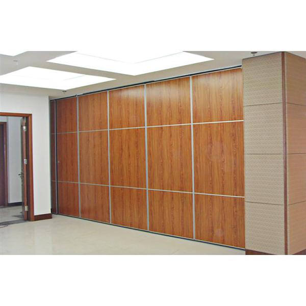 Banquet Hall Acoustic Movable Wooden Room Partition / Sliding Sound Proof Partition Wall