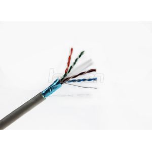 Customized Cat6 Lan Cable BC 0.57mm FTP LSZH 305 M/Roll Solid Copper Ethernet