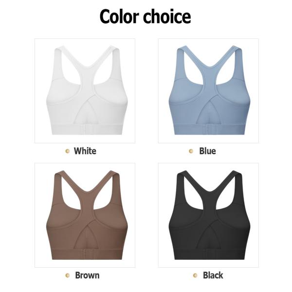 Three Row Buckle Womens Sports Bra Back Hollow Shockproof