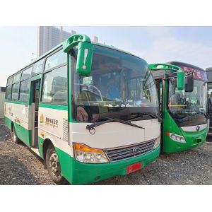Used Shuttle Bus 29 Seats Front Engine ZK6752D Model Sliding Window Leaf Spring