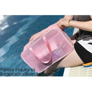 PVC Makeup Bag Waterproof Cute Clear Transparent Plastic PVC Travel Makeup