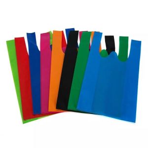 Reusable Die Cut Non Woven Bags Eco Friendly Customized Color