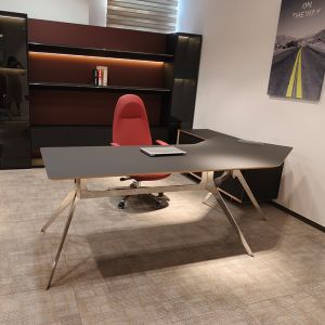 China Black Luxury Executive Office Desk For Boss or CEO MDF And MFC Wood Office Furniture on sale