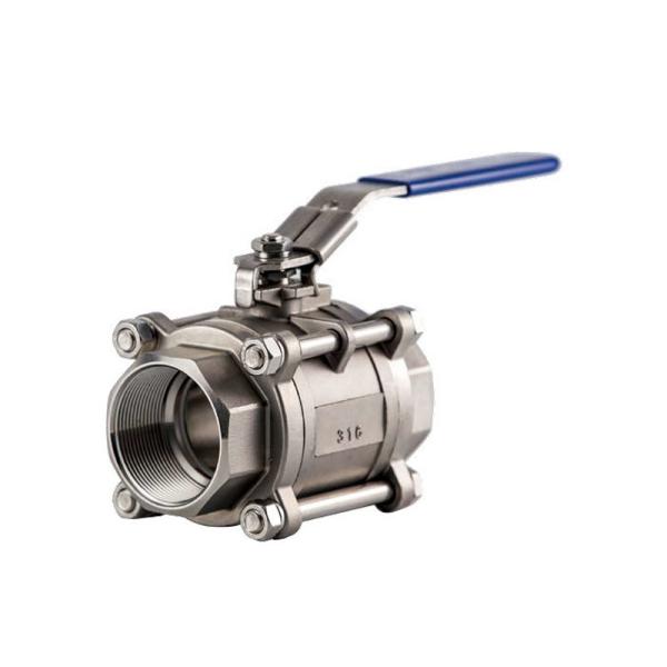 Buy Full Bore 3 Piece Internal Threaded Ball Valve 1-1/2" Aisi 316l Pn16 at wholesale prices