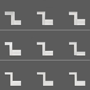 White Paint Strip Wood Moulding Frame Primed MDF Moulding Baseboard