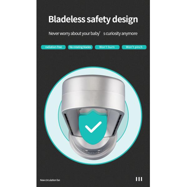 Household Hotel Air Cooling Bladeless Fan with ABS Electric Stand and Voltage V 110V/220V