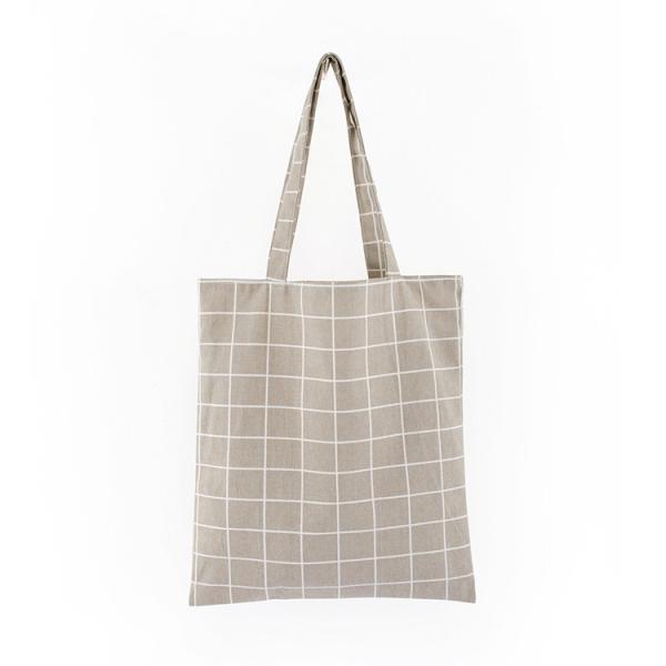 Long Handle Natural Canvas Zippered Tote Bag For Company / Brand Promotion Activities