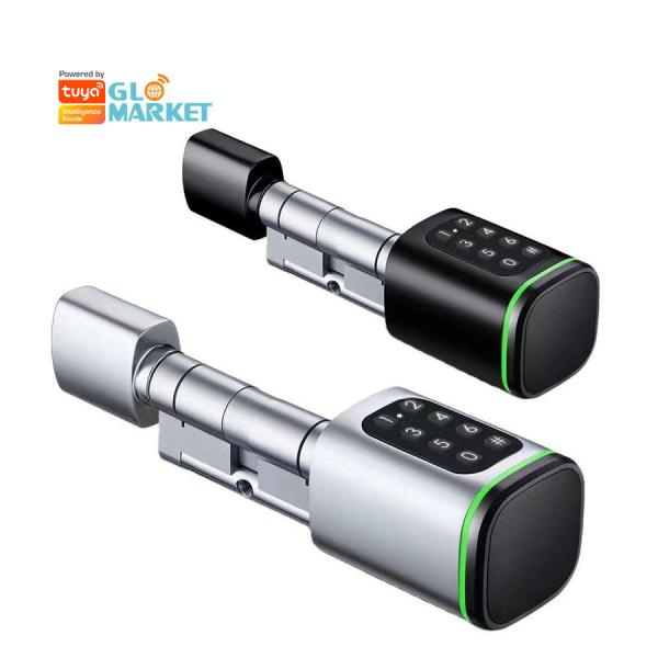 Buy Glomarket Tuya Ttlock Smart Digital Keyless Door Lock Cylinder Combination Password & Card Electronic Lock Cylinders Smart Lock at wholesale prices