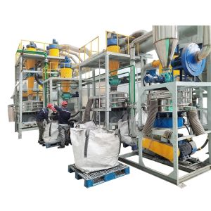 Full Automatic Waste Lithium Battery Recycling Line at Manufacturing Plant