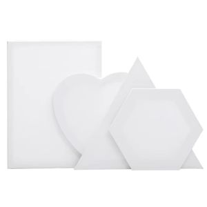 Hexagon Shaped Stretched Canvas Board Acrylic Painting stretched canvas with