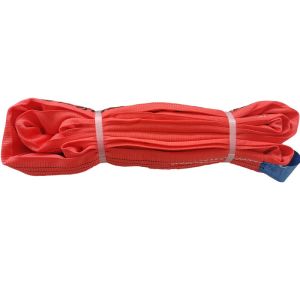 Multi Purpose Red Polyester Endless Round Sling 5000kg For Heavy Lifting