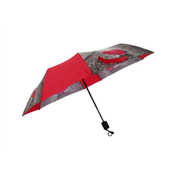 Wind Resistant Compact Umbrella Auto Open Close With Full Digital Printing In 21 Inch