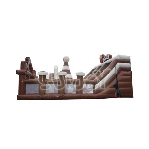 Indoor Chocolate 0.55mm Plato pvc Inflatable Amusement Park