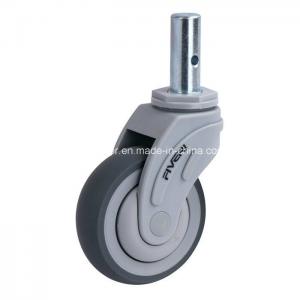 China TPR Wheel 135kg Capacity 4 Swivel Stem Caster K5704-736 for Grey Color Application on sale