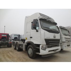 Tractor Truck Lengthen Cab Automatic Semi Truck , Semi Truck Mover 6x4