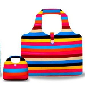 polyester shopping bag with logo print