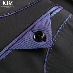 Customized Logo Printing Groom's Suit Slim Business Casual Green Fruit Collar