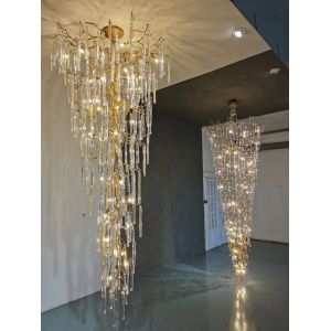 Stairwell Long Drop Custom Pendant Lights H65 Copper