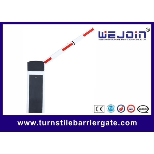 Black Color 6m Telescopic Straight Arm Barrier Gate DC24V Brushless Motor Access