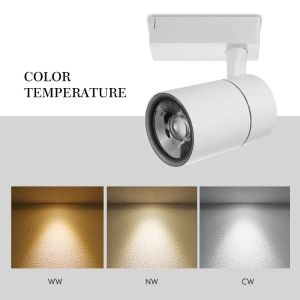 Commercial LED Track Spotlight Die Casting Aluminum Track Light 30w