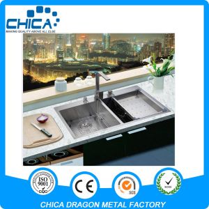 hotel restaurant kitchenware european style double bowl kitchen sink with