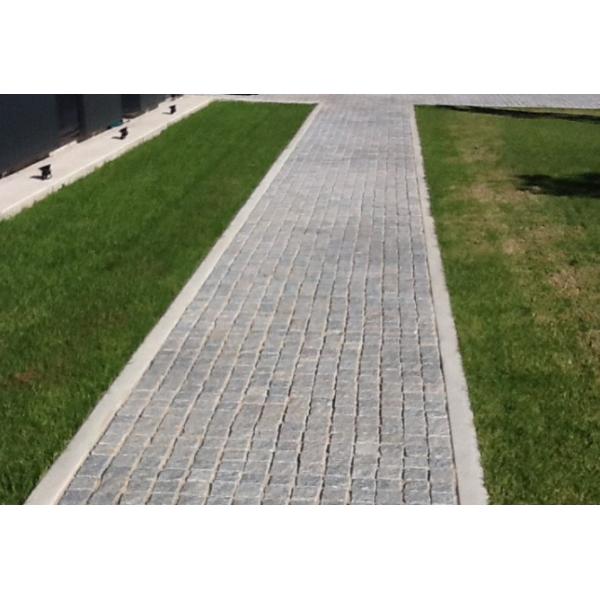 Natural Split Black Outdoor Paving Stones , Granite Grey Black Paving Stones