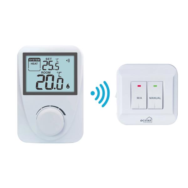 Buy Riseem RF868 Mhz Heating and Gas Boiler Room Non-programmable RF Wireless Thermostat / Wireless Digital Room Thermostat at wholesale prices