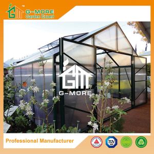 Aluminum Greenhouse-Titan series-406X406X273CM-Green/Black Color-10mm thick PC