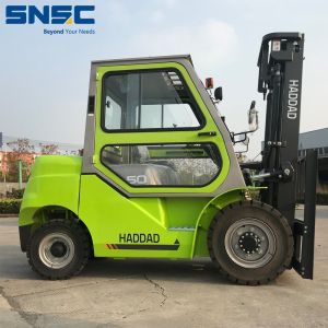 5t Diesel Engie Forklift FD50 with Shifter Fork and Lift Height Ranges from