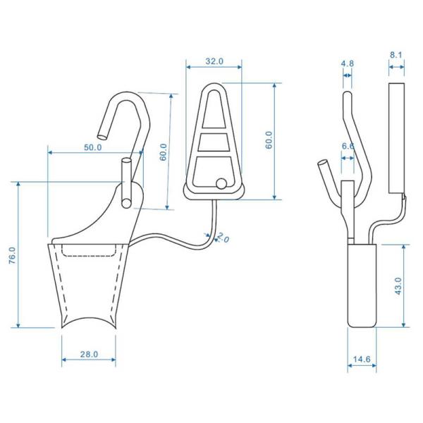Hot-dip Galvanised Telecom Fiber Optic Drop Cable Clamp For 1 Copper Pair