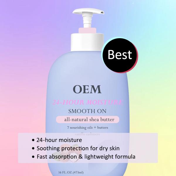 Natural Shea Better Body Lotion Vanilla Cashmere 24 Hour Moisture Skin Care For Man And Woman