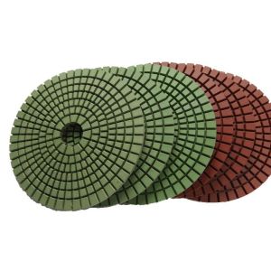 Abrasion Resistant Diamond Resin Polishing Pads Installed On Portable Grinding