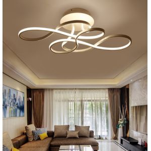 Intelligent Dimming Bedroom 4500K Black Modern Ceiling Light