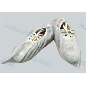 PP White Non Slip Shoe Covers , Lightweight Waterproof Protective Shoe Covers