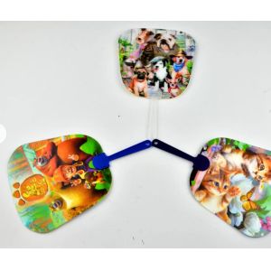 Custom Beautiful Designs 3D Lenticular Hand fan Plastic PET 3D Promotional Hand