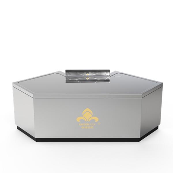 Buy Customizable Bow-Shaped Teppanyaki Grill Table with Smoke Exhaust at wholesale prices