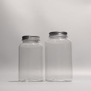 PET Plastic Juice Bottle with Screw On Lid