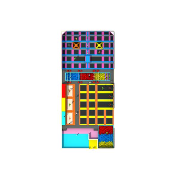 Various Colors Kids Trampoline Set , Kids Jumping On Trampoline Play Centre KPB160929