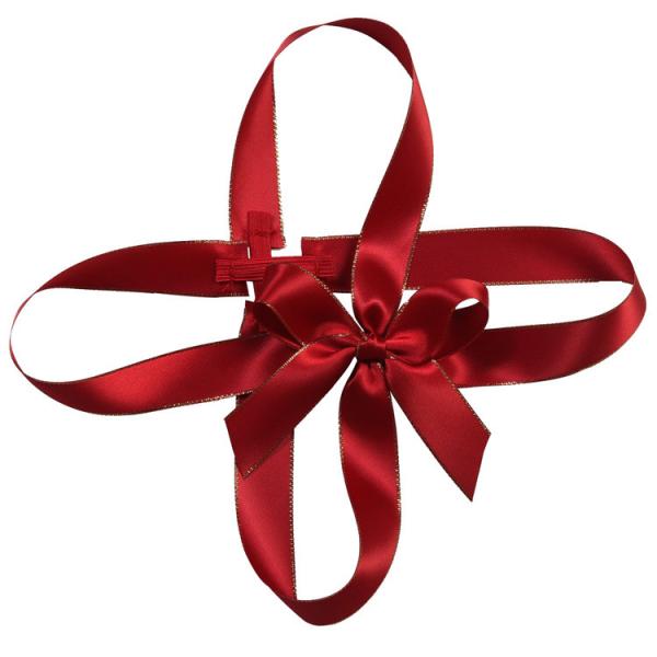 Buy ISO9001 Elastic Gift Bows Customized Ribbon Bow With Elastic Loop at wholesale prices