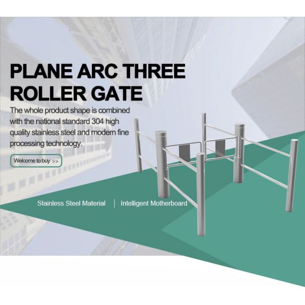 304 Stainless Steel Flap Barrier Turnstile with RS485 Communication IP54 Protection and Customizable Arm Length