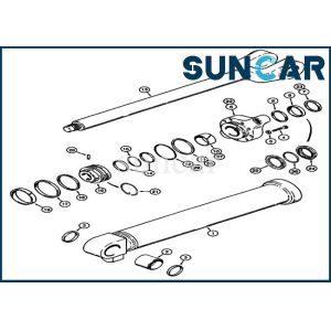 Quality Hydraulic Oil Sealing Kit 1542883C1 Lift Cylinder Repair Seal Kit Fits Loader 921 921C 921B CASE Machine for sale