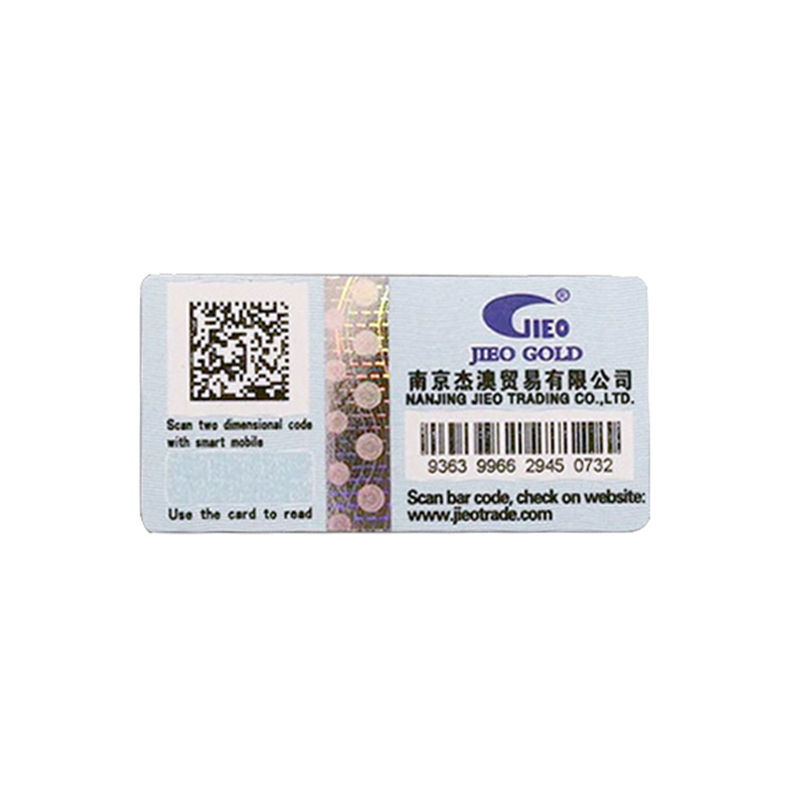 Quality Removable Tear Off Custom Adhesive Sticker QR Code Debossing CE for sale