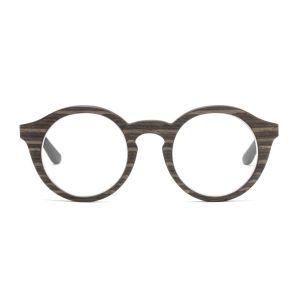 CE FDA Round Wooden Optical Glasses Engraving Logo