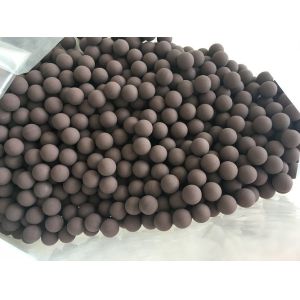 Quality Brown Color Matte High Bounce Rubber Ball Neoprene Material Chemical Resistant for sale