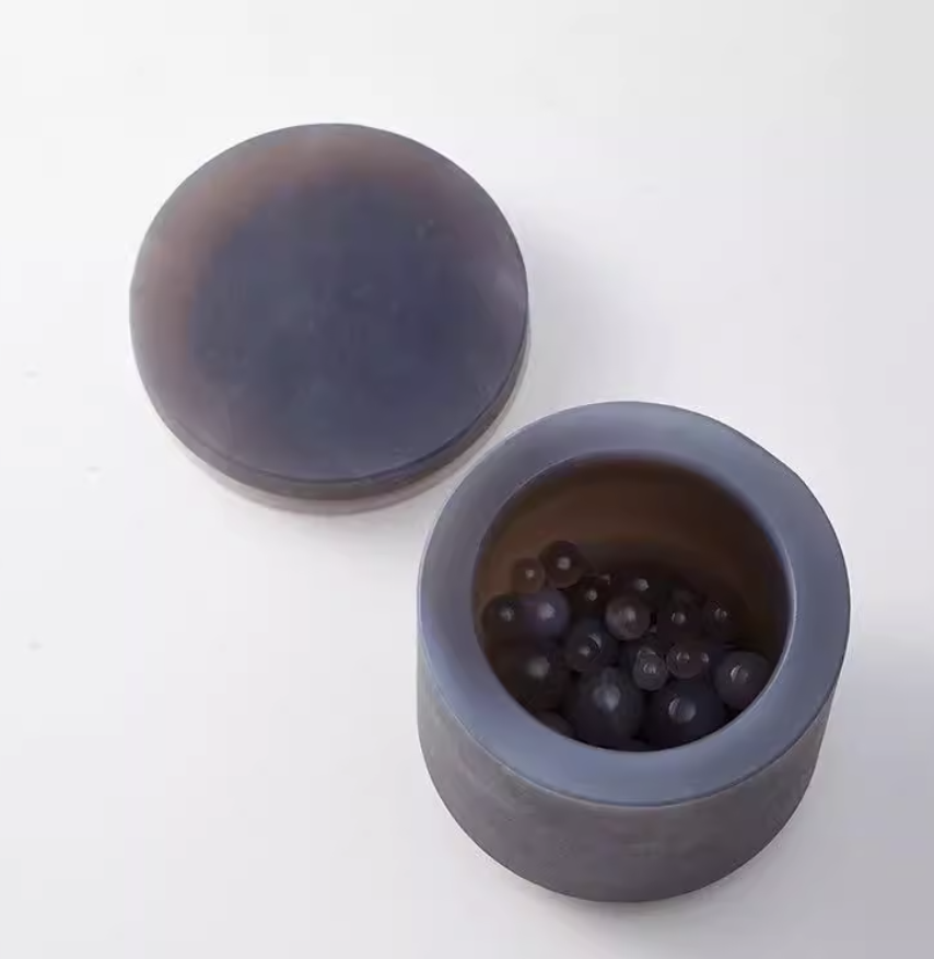 Natural agate ball milling jars high temperatures, acids and alkalis can be