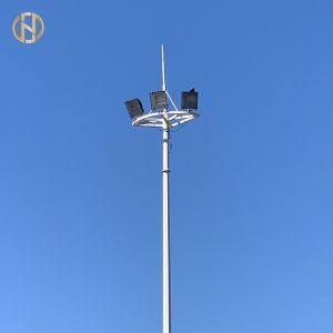Octadecagon High Mast Pole With LED Flood Lighting System 20M 30M 35M 40M