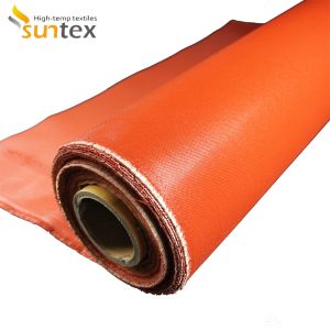 Silicone Coated Fiberglass Fabric Heat Resistant E-Glass 850g/m2