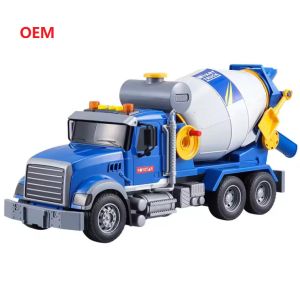 Customized Mixer Truck Colour Plastic Pull Back Car Toys For Kids Only OEM