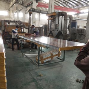 fireproof styrofoam rock wool wall sandwich panel 1150-75-0.426mm wood grain