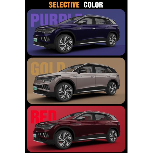 Small Electric Vehicle Vw ID6 2023 EV RHD Car with 7-Seater Electric SUV and Ternary Lithium Battery in White Exterior